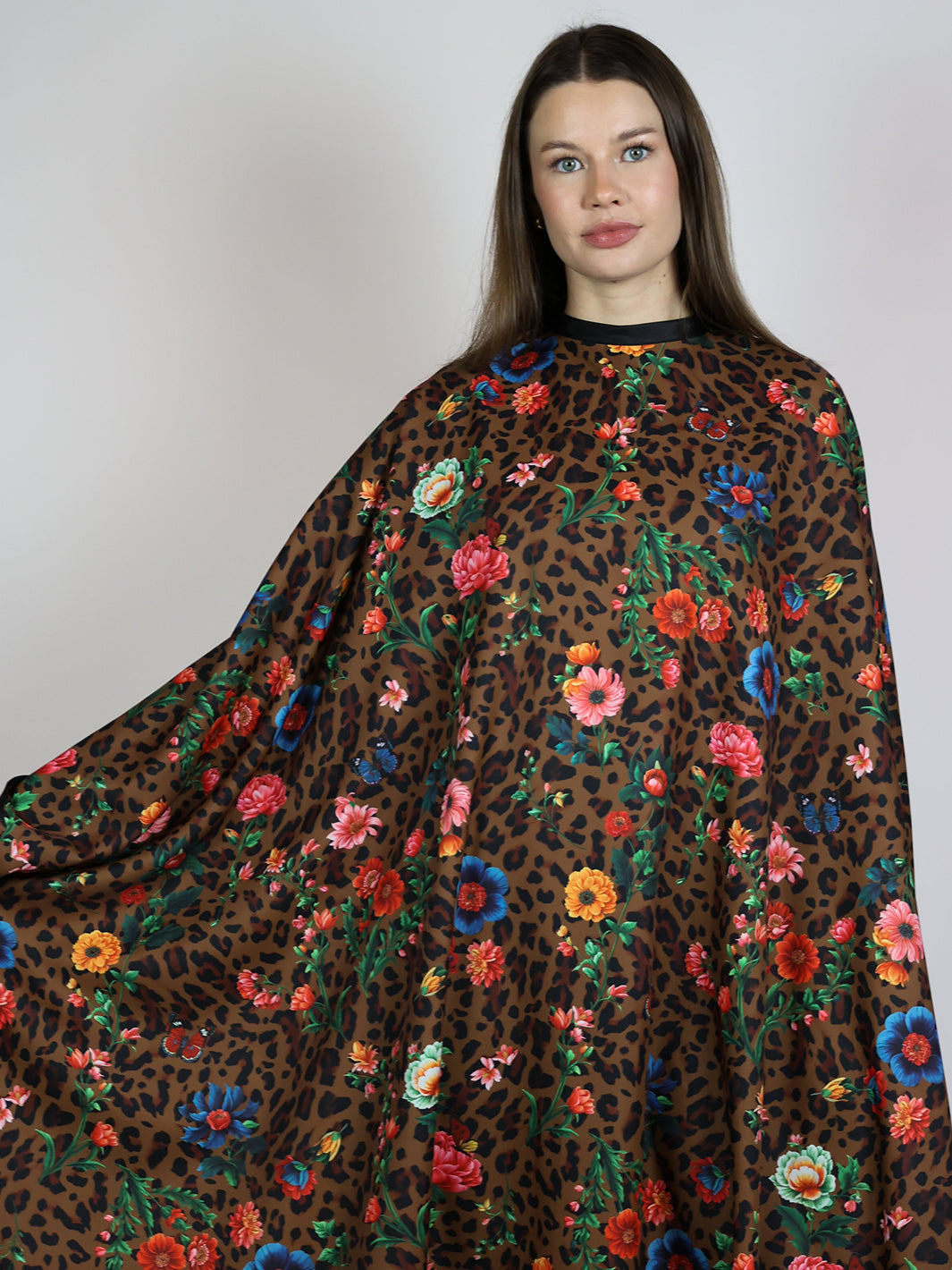 OUT OF STOCK A LEOPARD BLOSSOM CAPE CUSTOM BRANDING