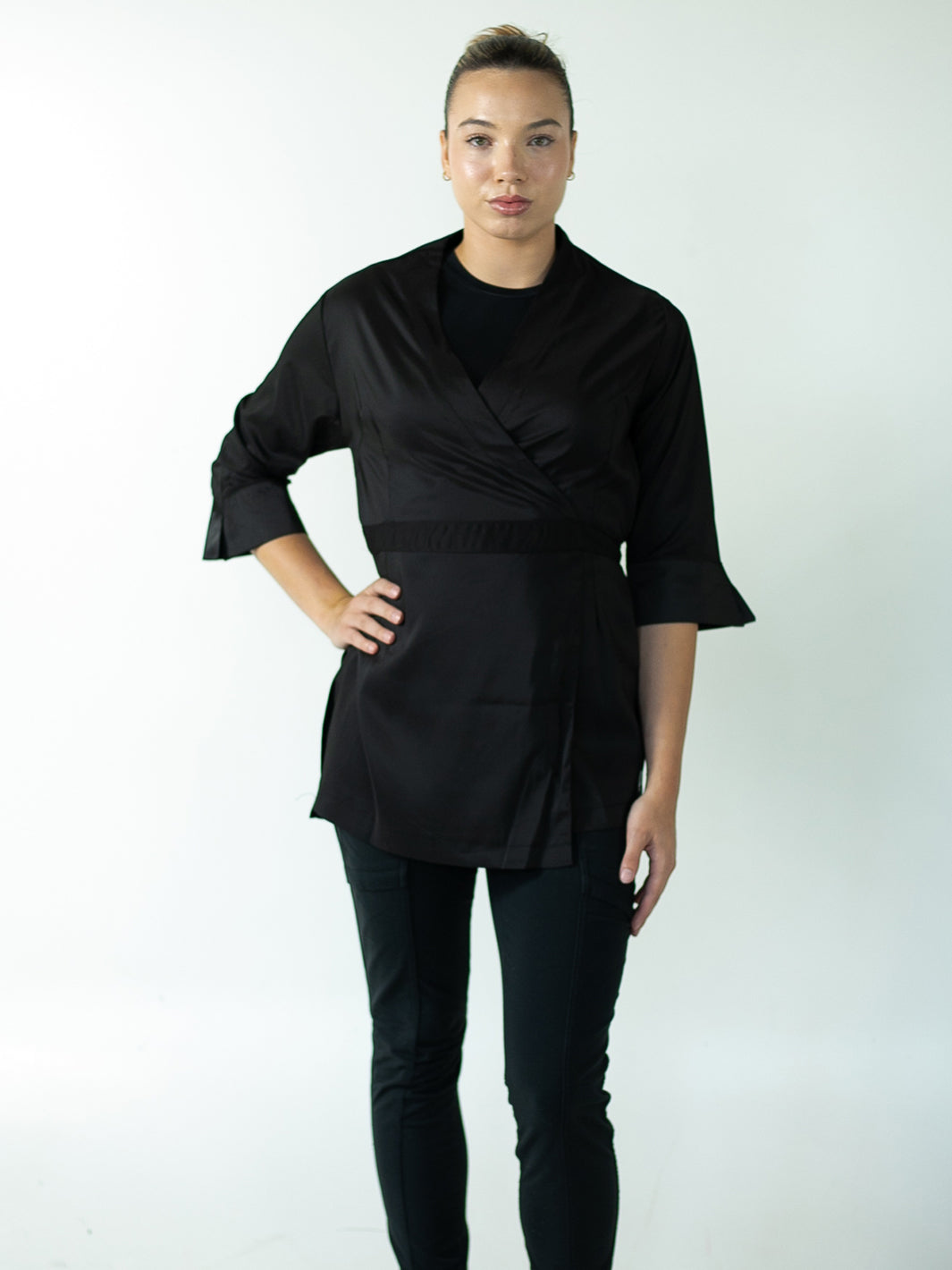 STUDIO WRAP TUNIC - KIMONO - BLEACH RESISTANT