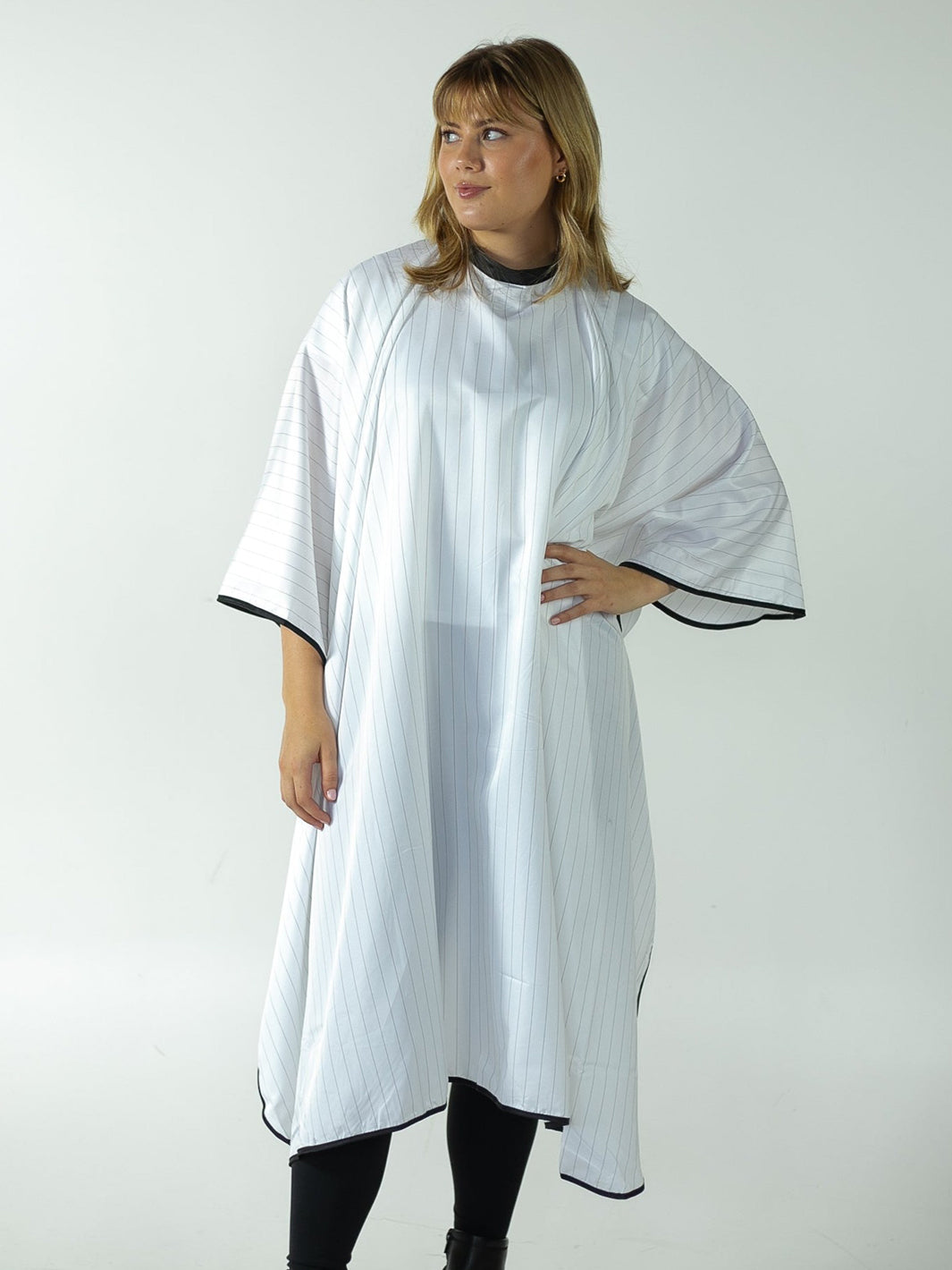 DURASILK™ PINSTRIPE BARBER CAPE
