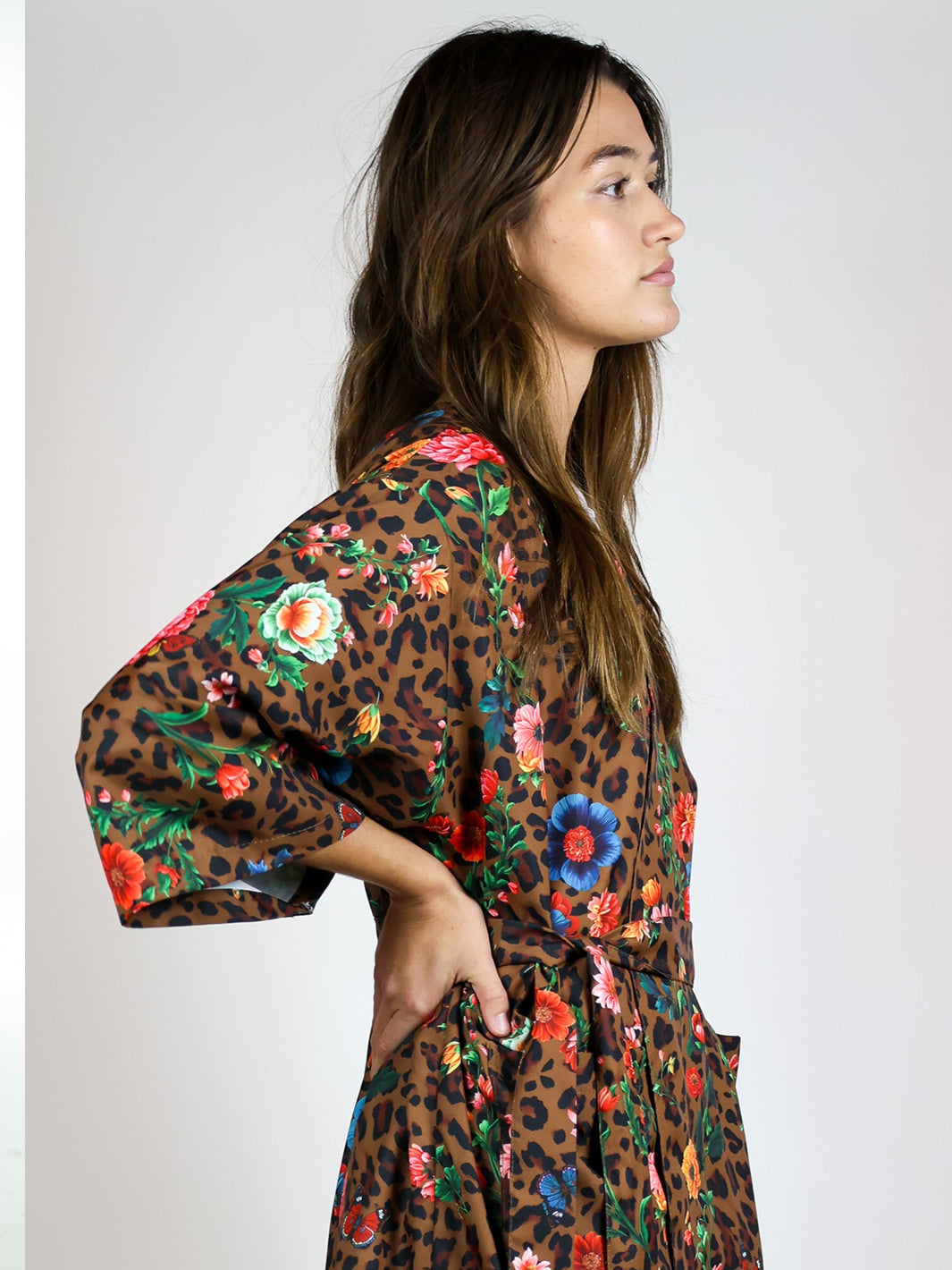 LEOPARD BLOSSOM ROBE