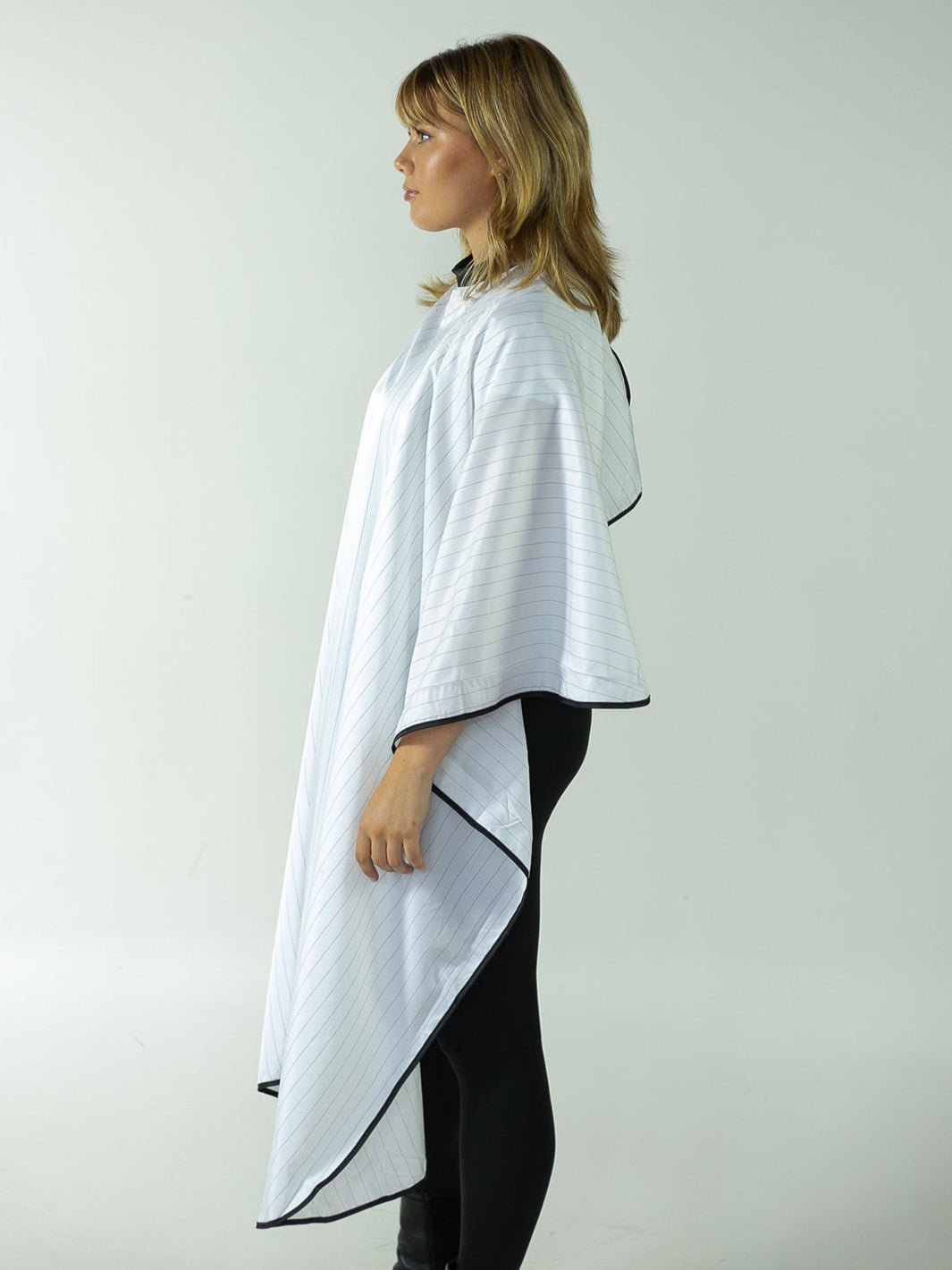 DURASILK™ PINSTRIPE BARBER CAPE