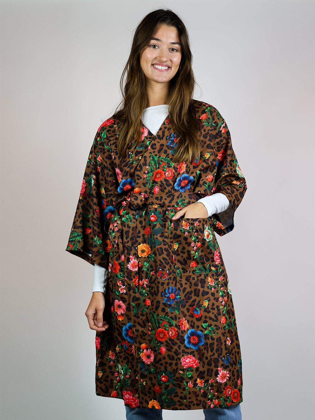 LEOPARD BLOSSOM ROBE
