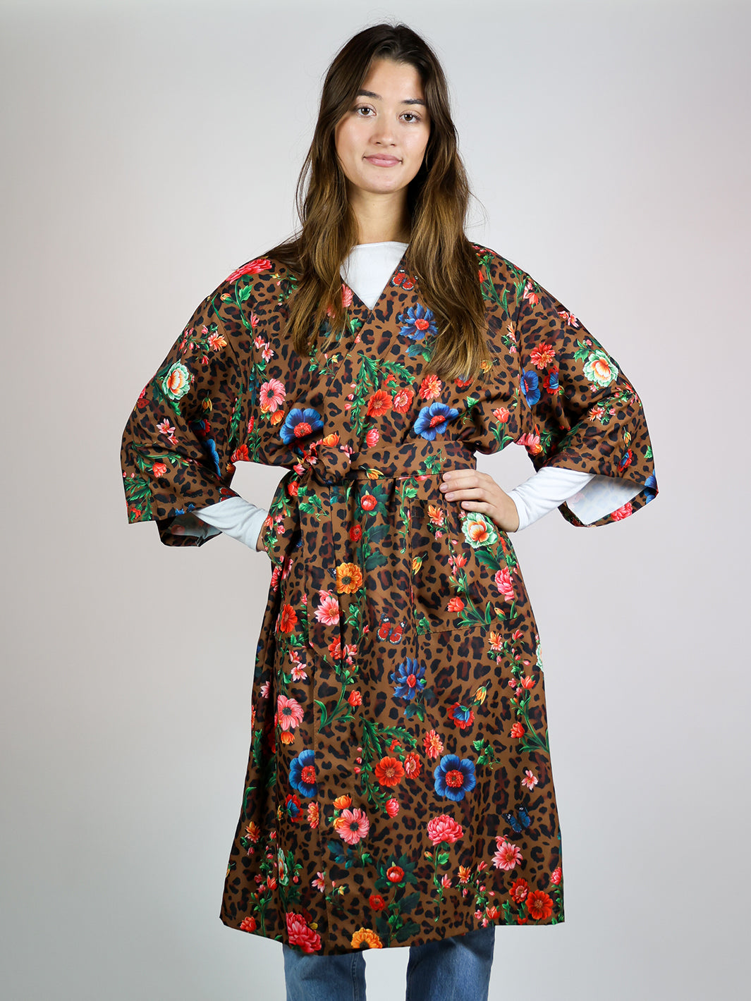 LEOPARD BLOSSOM ROBE