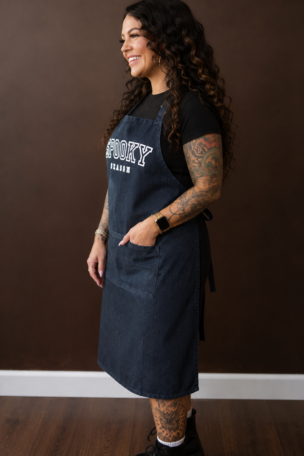 SPOOKY SEASON DENIM APRON