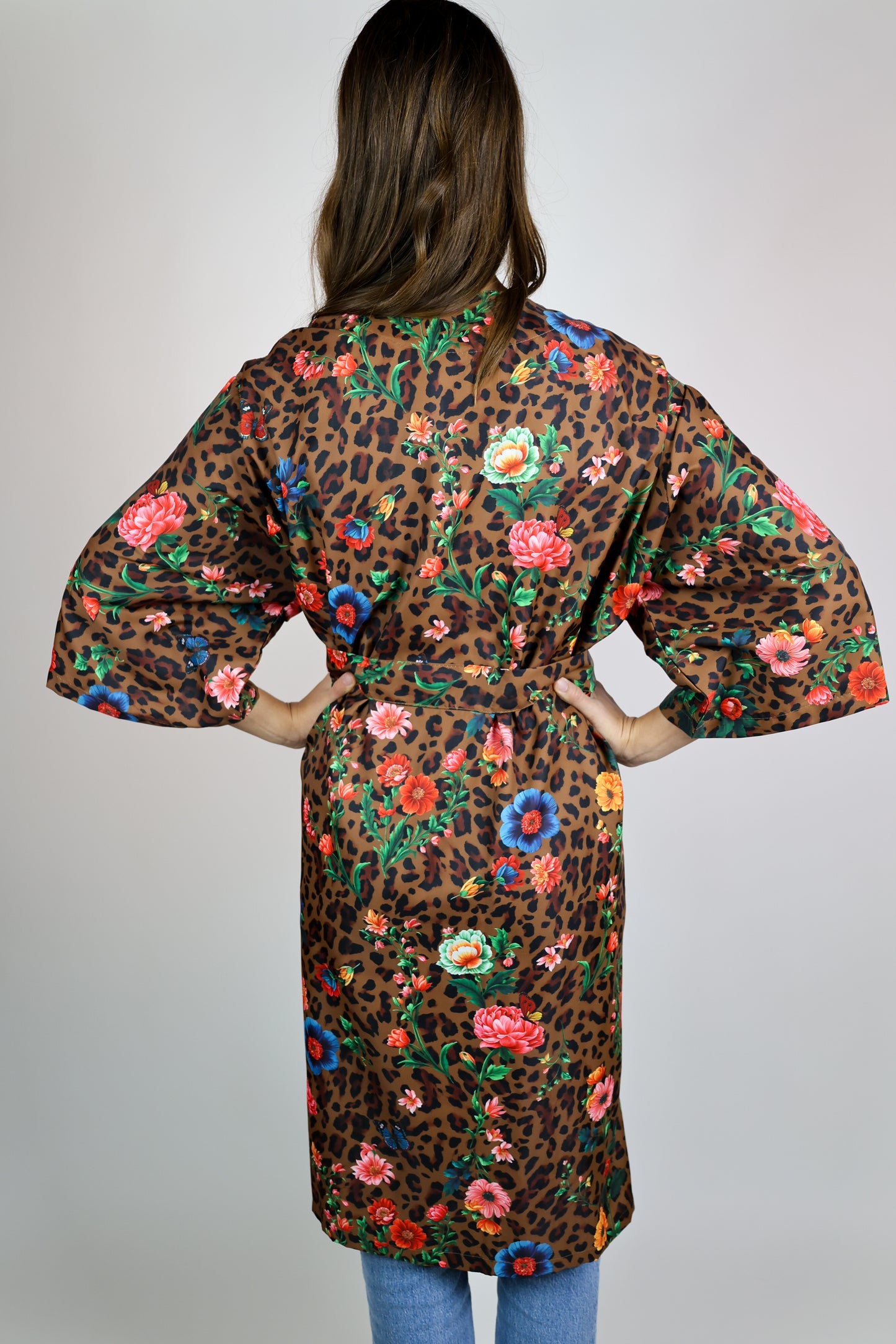 LEOPARD BLOSSM ROBE