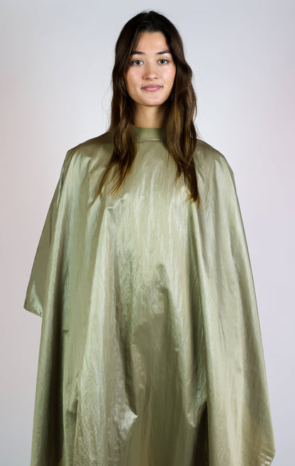 A DURALUXE LIQUID CHAMPAGNE MIST SILICONE COLLAR CAPE CUSTOM BRANDING