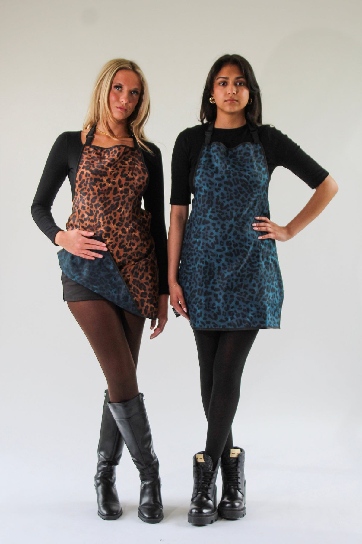 B TWO-FACED LEOPARD FIX REVERSIBLE APRON CUSTOM BRANDING