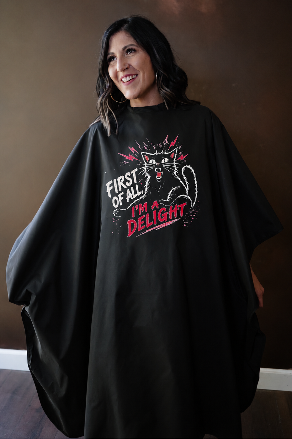 FIRST OF ALL I'M A DELIGHT WATERPROOF CAPE