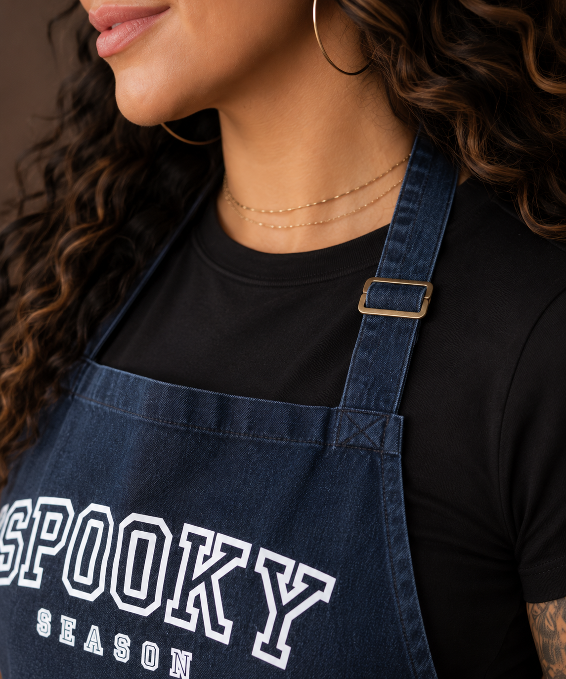 SPOOKY SEASON DENIM APRON