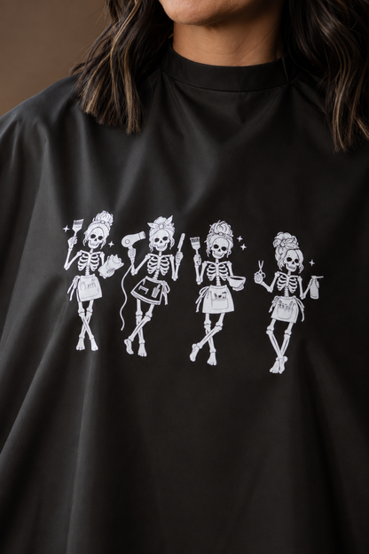 HAIRSTYLIST SKELETONS WATERPROOF CAPE
