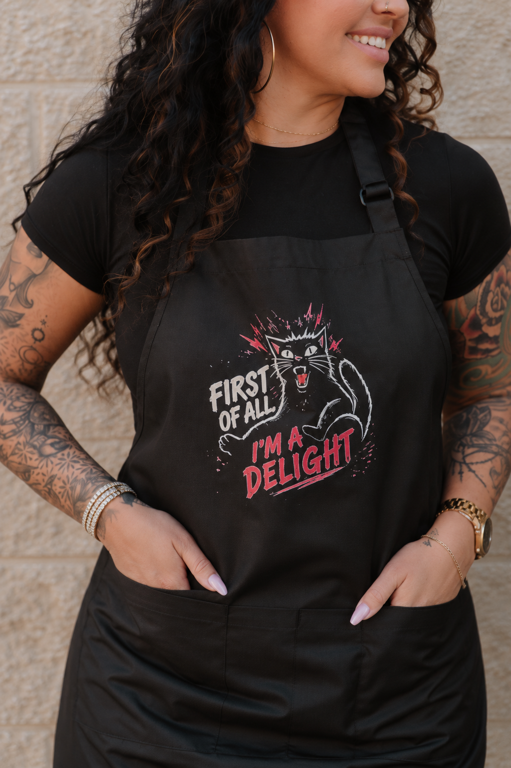 FIRST OF ALL I'M A DELIGHT WATERPROOF APRON