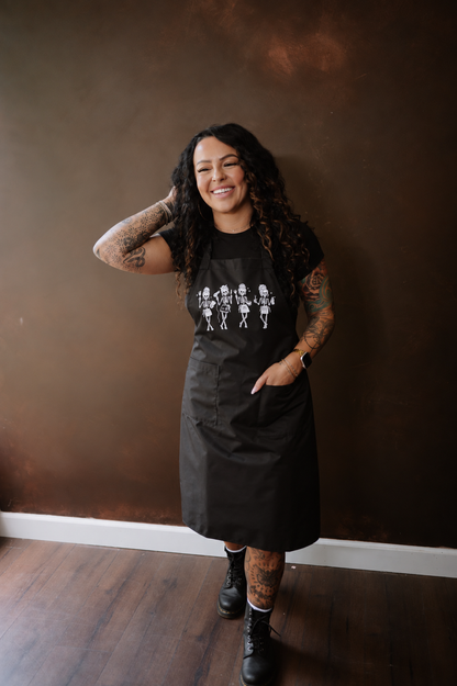 HAIRSTYLIST SKELETONS WATERPROOF APRON