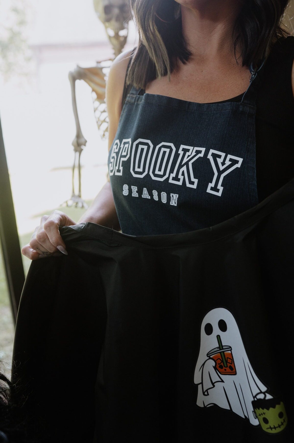 SPOOKY SEASON DENIM APRON