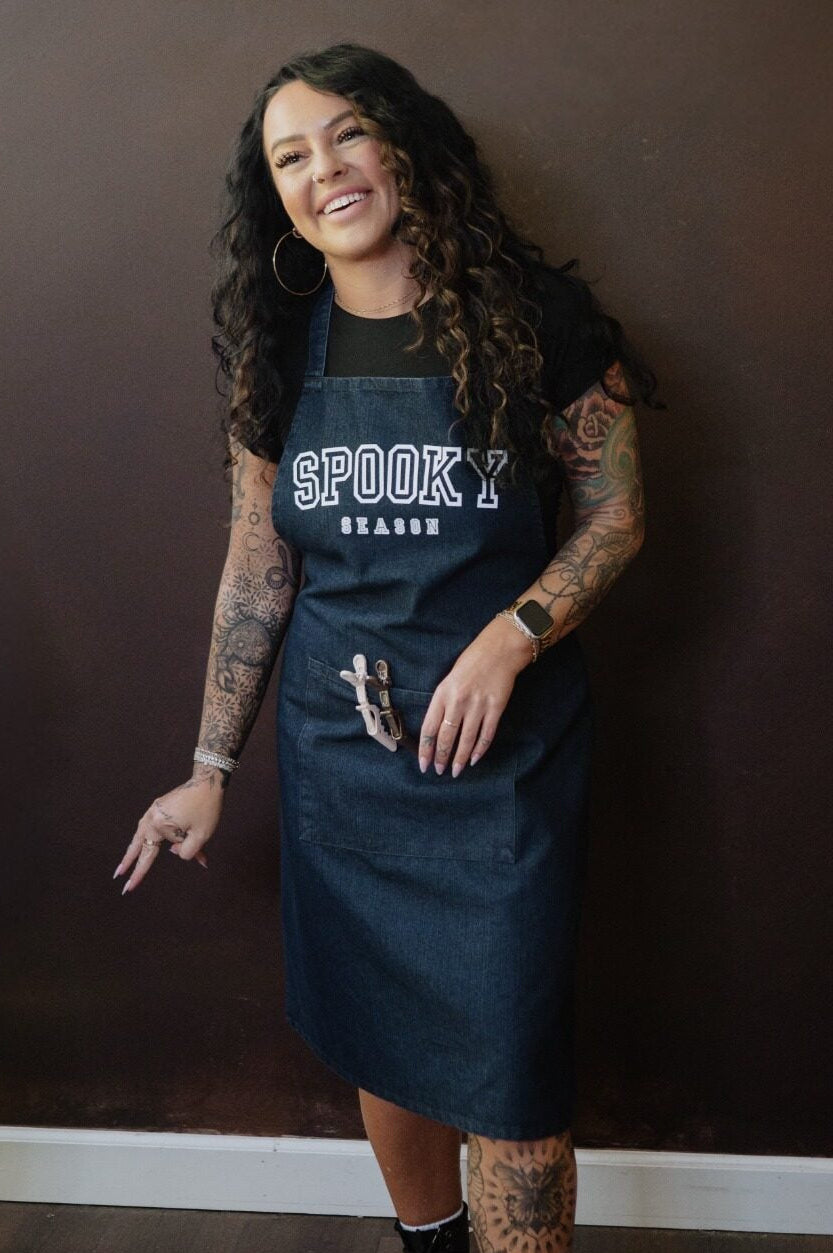 SPOOKY SEASON DENIM APRON