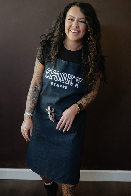 SPOOKY SEASON DENIM APRON