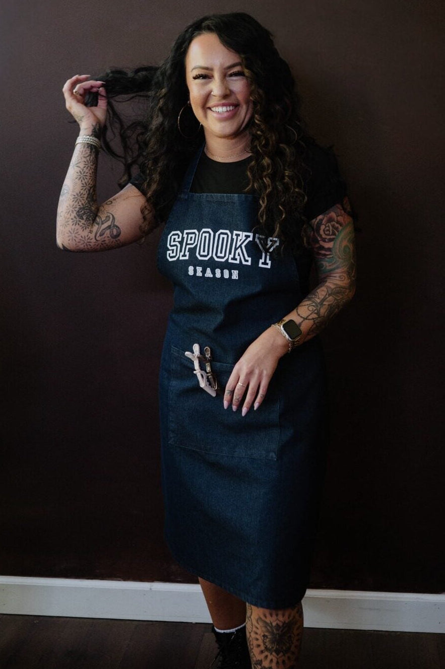 SPOOKY SEASON DENIM APRON