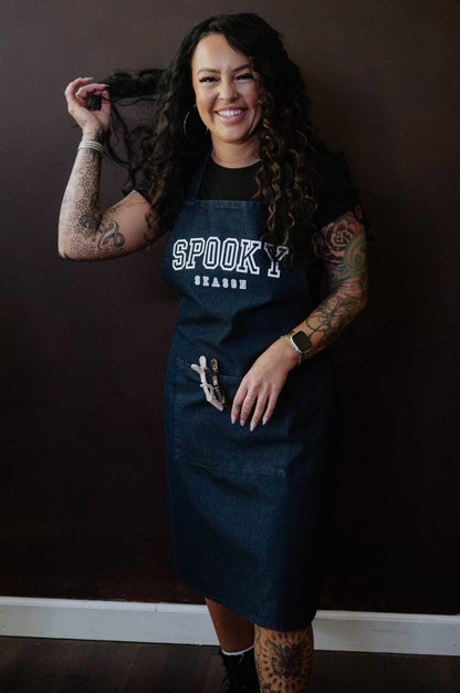 SPOOKY SEASON DENIM APRON