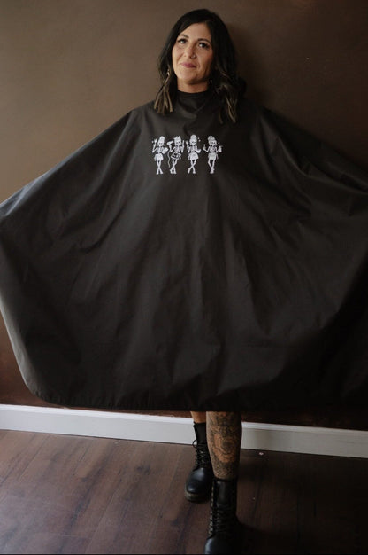 HAIRSTYLIST SKELETONS WATERPROOF CAPE
