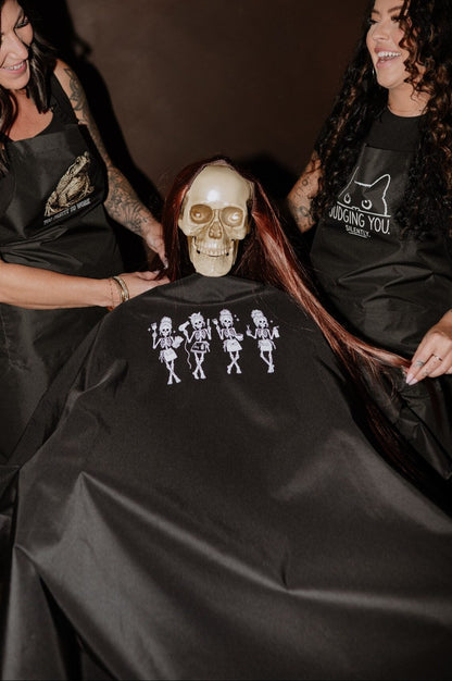 HAIRSTYLIST SKELETONS WATERPROOF CAPE