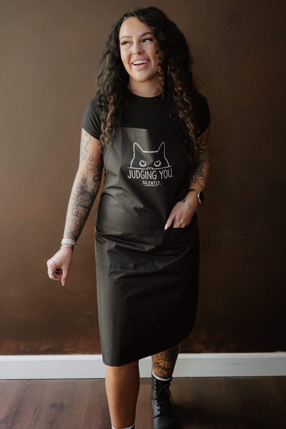 JUDGING YOU SILENTLY WATERPROOF APRON