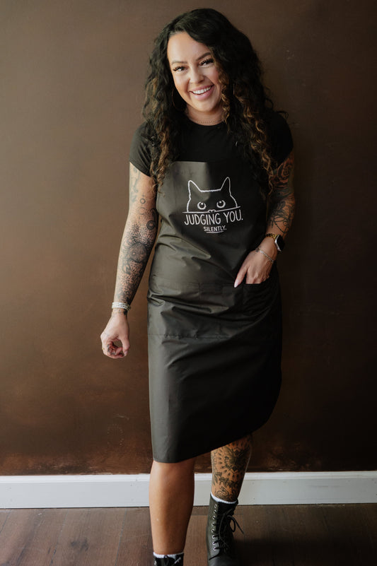 JUDGING YOU SILENTLY WATERPROOF APRON