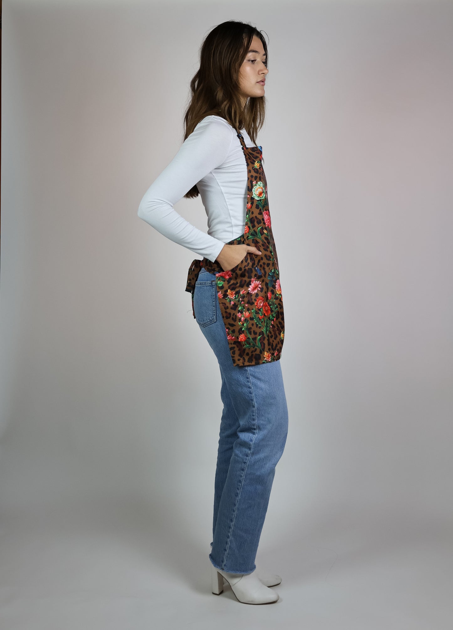 LEOPARD BLOSSM APRON