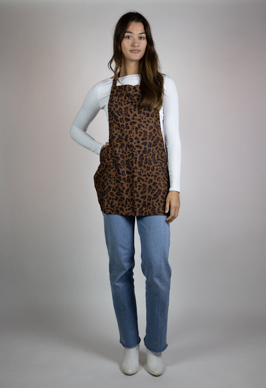 LEOPARD ADDICT APRON