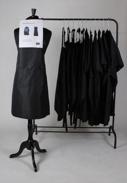 Branding Studio Kit 2: 6 Waterproof Capes / 6 Waterproof Aprons with Logo