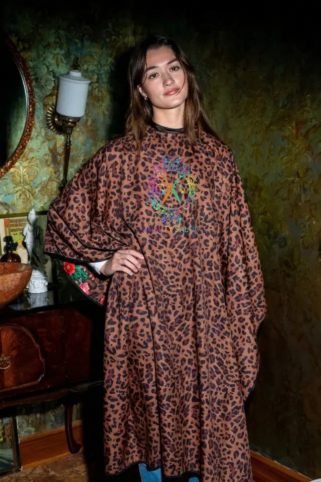 A DURASILK™ LEOPARD CAPE - BLEACH RESISTANT CUSTOM BRANDING