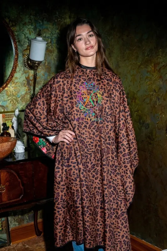 A DURASILK™ LEOPARD CAPE - BLEACH RESISTANT CUSTOM BRANDING