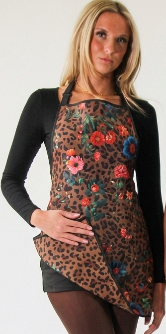 NEW REVERSIBLE LEOPARD / LEOPARD BLOSSOM APRON